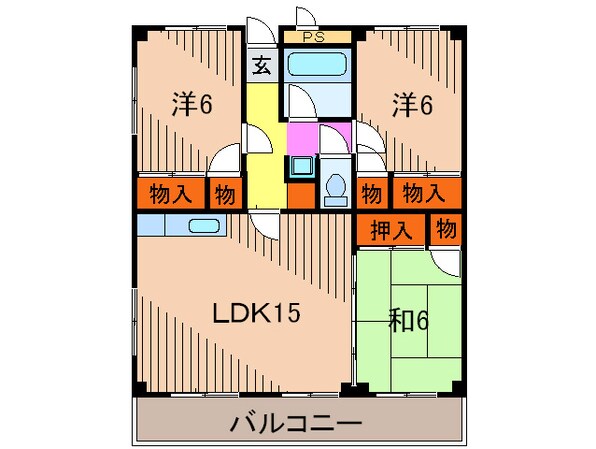 中井住宅の物件間取画像